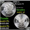 Image 1 : 1881-s Morgan Dollar $1 Grades Choice Unc+ PL