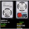 Image 1 : NGC 1885-o Morgan Dollar $1 Graded ms64 By NGC