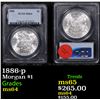 Image 1 : PCGS 1886-p Morgan Dollar $1 Graded ms64 By PCGS