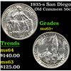 Image 1 : 1935-s San Diego Old Commem Half Dollar 50c Grades Select+ Unc