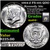 1964-d Kennedy Half Dollar FS-105 QDO 50c Graded ms64+ By SEGS