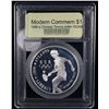 Image 2 : Proof 1996-P Olympics Tennis Modern Commem Dollar $1 Graded GEM++ Proof Deep Cameo By USCG