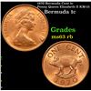 1970 Bermuda Cent 1c Penny Queen Elizabeth II KM-15 Grades Select Unc RB