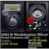 Image 1 : Proof 1982-S Washington Silver Modern Commem Half Dollar 50c Graded GEM++ Proof Deep Cameo By USCG