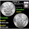 Image 1 : 1900-p Morgan Dollar $1 Graded ms64+ By SEGS