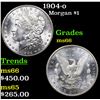 Image 1 : 1904-o Morgan Dollar $1 Grades GEM+ Unc