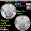 ***Auction Highlight*** 1898-p Morgan Dollar $1 Graded ms66+ By SEGS (fc)