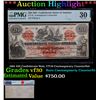 ***Auction Highlight*** 1861 $20 Confederate Note, CT-19 Contemporary Counterfeit Graded vf30 By PMG
