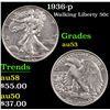 1936-p Walking Liberty Half Dollar 50c Grades Select AU