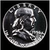 Image 2 : Proof 1956 Type 2 Franklin Half Dollar 50c Grades GEM++ Proof