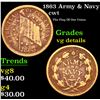 1863 Army & Navy Civil War Token 1c Grades vg details