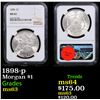 Image 1 : NGC 1898-p Morgan Dollar $1 Graded ms63 By NGC