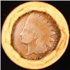 Image 3 : Mixed small cents 1c orig shotgun roll, 1917-s Wheat Cent, 1887 Indian Cent other end, brinks Wrappe