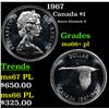 1967 Canada $1 Grades GEM++ PL