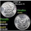 1887-p Morgan Dollar $1 Grades Select Unc