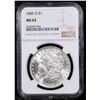 Image 2 : NGC 1885-o Morgan Dollar $1 Graded ms63 By NGC
