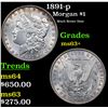 1891-p Morgan Dollar $1 Grades Select+ Unc