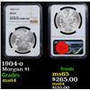 NGC 1904-o Morgan Dollar $1 Graded ms64 By NGC