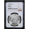 Image 2 : NGC 1904-o Morgan Dollar $1 Graded ms64 By NGC