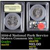 2016-d National Park Service Modern Commem Half Dollar 50c Graded ms70, Perfection By USCG