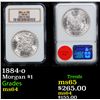 NGC 1884-o Morgan Dollar $1 Graded ms64 By NGC