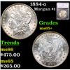 1884-o Morgan Dollar $1 Graded ms65+ By SEGS