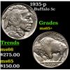 1935-p Buffalo Nickel 5c Grades GEM+ Unc
