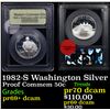 Proof 1982-S Washington Silver Modern Commem Half Dollar 50c Graded GEM++ Proof Deep Cameo By USCG