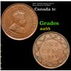 1907 Canada Penny Cent 1c King Edward VII KM-8 Grades Choice AU