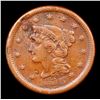 Image 2 : 1856 Upright 5 Braided Hair Large Cent 1c Grades xf details