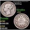 1873 Great Britain Shilling Queen Victoria KM-734.2 Grades vf+