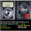 Image 1 : Proof 2015-S U.S. Marshals Service Modern Commem Half Dollar 50c Graded GEM++ Proof Deep Cameo By US