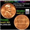 ***Auction Highlight*** 1962-d Lincoln Cent Near TOP POP! 1c Graded ms67 rd By SEGS