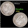 1919 Great Britain 3 Pence king George V Grades xf