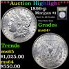 Image 1 : ***Auction Highlight*** 1899-p Morgan Dollar $1 Graded Choice+ Unc By USCG (fc)