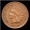 Image 2 : 1908 Indian Cent 1c Grades xf+