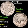 Image 1 : 1923-p Buffalo Nickel 5c Grades Select+ Unc