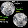 Image 1 : 1881-s Morgan Dollar $1 Grades GEM Unc