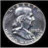 Image 2 : Proof 1957-p Franklin Half Dollar 50c Grades GEM++ Proof