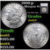 Image 1 : 1900-p Morgan Dollar $1 Graded ms64+ By SEGS