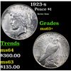 Image 1 : 1923-s Peace Dollar $1 Grades Select+ Unc