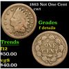 Image 1 : 1863 Not One Cent Civil War Token 1c Grades f details