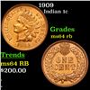 Image 1 : 1909 Indian Cent 1c Grades Choice Unc RB