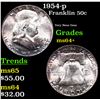 Image 1 : 1954-p Franklin Half Dollar 50c Grades Choice+ Unc