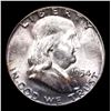 Image 2 : 1954-p Franklin Half Dollar 50c Grades Choice+ Unc