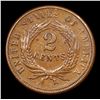 Image 3 : 1864 Large Motto Two Cent Piece 2c Grades xf