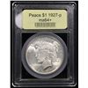 Image 4 : ***Auction Highlight*** 1927-p Peace Dollar $1 Graded Choice+ Unc BY USCG (fc)