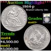 Image 1 : ***Auction Highlight*** 1864-p Seated Half Dollar 50c Grades Select+ Unc BY USCG