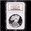 Image 2 : Proof NGC 1996 Silver Eagle Dollar $1 Graded pr69 dcam By NGC