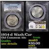 Image 1 : PCGS 1954-d Wash/Car Old Commem Half Dollar 50c Graded unc details By PCGS